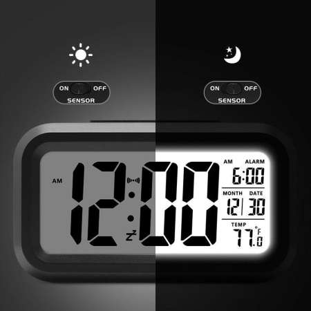 นาฬิกาปลุก พร้อมแสดงอุณหภูมิ เวลา วันที่ เดือน และสัปดาห์ จอ LCD ขนาดใหญ่ ปรับความสว่างอัตโนมัติ เปลี่ยนถ่านปีละครั้ง ขนาด 138*80*45mm นาฬิกาปลุก พร้อมแสดงอุณหภูมิ เวลา วันที่ เดือน และสัปดาห์ จอ LCD ขนาดใหญ่ ปรับความสว่างอัตโนมัติ เปลี่ยนถ่านปีละครั้ง ขนาด 138*80*45mm