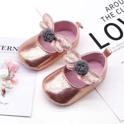 Curiously Infant Newborn Baby Girls Prewalker Bow Applique Single Shoes Princess Shoes