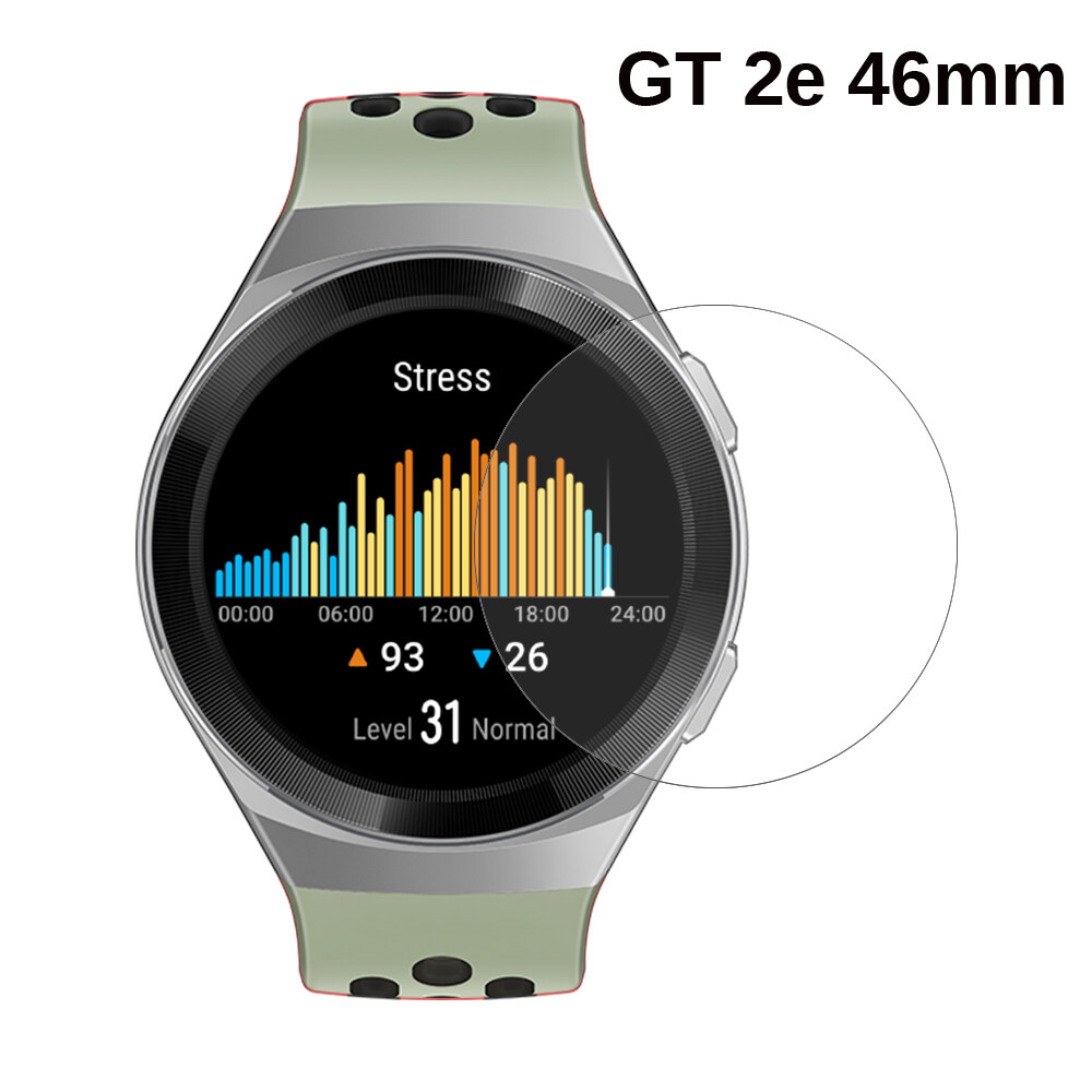 กระจกเทมเปอร์ฟิล์มป้องกัน HD Clear ป้องกันสำหรับนาฬิกา Huawei GT 2e 46มม./GT 2 46มม./GT 46มม.Smartwatch Toughened จอแสดงผลป้องกันหน้าจอ สี GT 2e 46mm