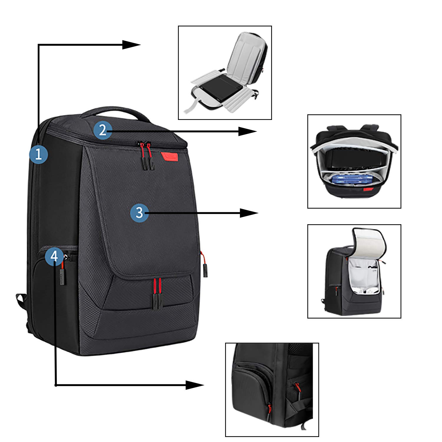 BUBM กระเป๋าสะพายหลังใส่เครื่อง PS5 (เป้ ps5)(กระเป๋าเป้ Ps5)(กระเป๋า ...