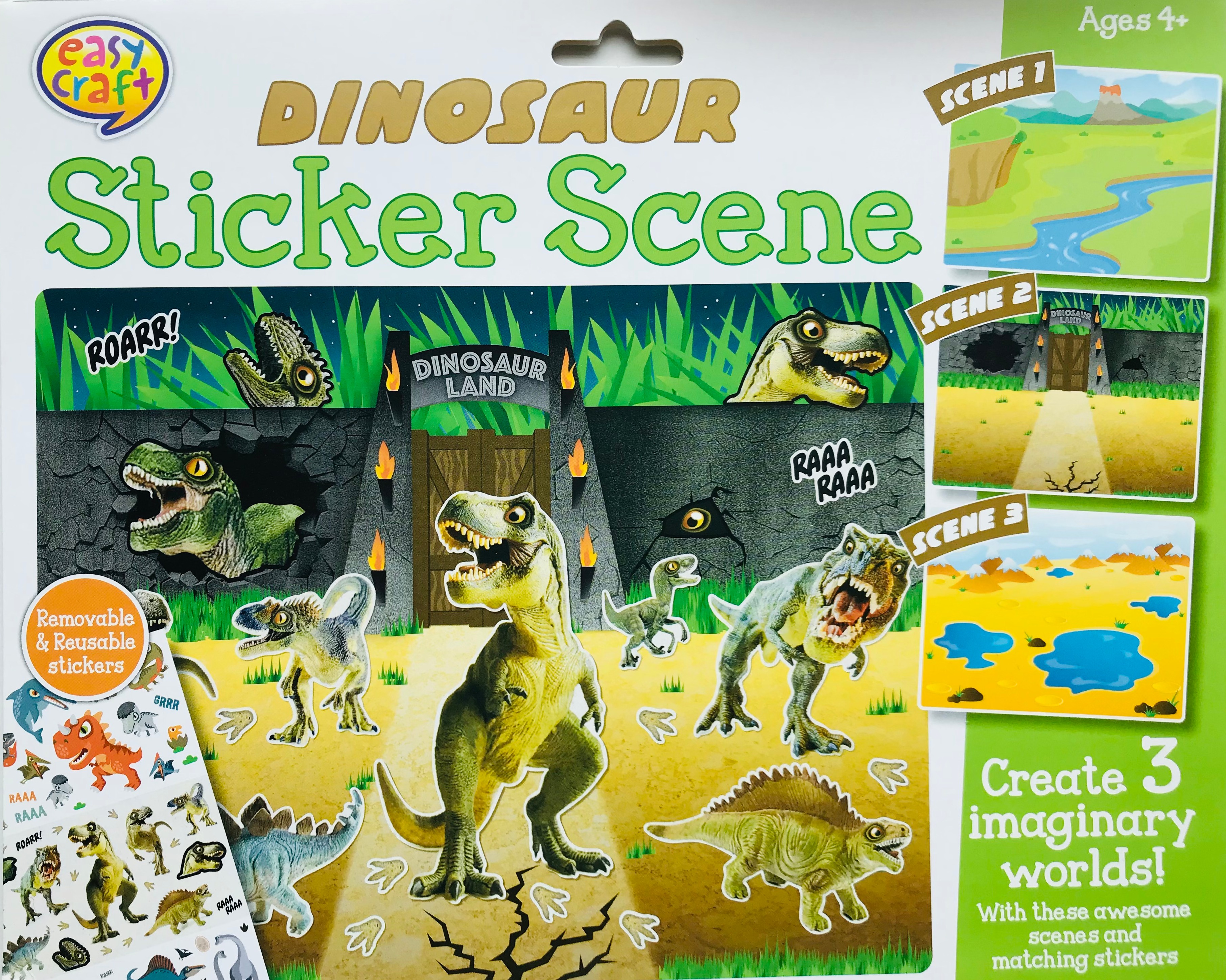  Dinosaur Sticker Scene