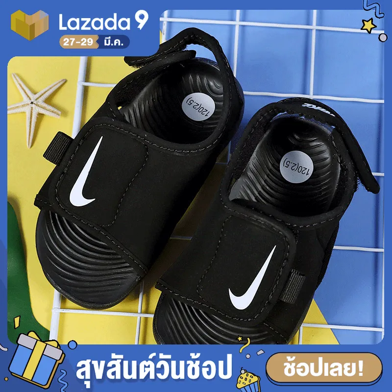 「LuckyLeafกีฬา」Nike 2020 รองเท้าเด็ก,กีฬา,รองเท้าฤดูร้อนใหม่รองเท้าเด็ก,Boysรองเท้าแตะชายหาด,รองเท้าแตะDB9566-001