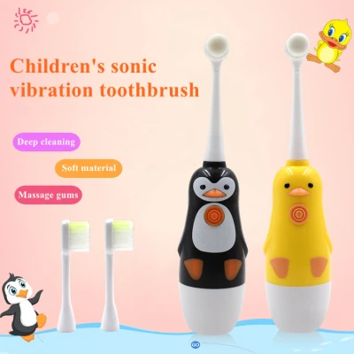Children Electric Toothbrush Waterproof Sonic Vibrator Teeth Brush For Kids Cartoon Teeth Whitening Battery Powered Automatic electric toothbrush ultrasonic waterproof soft toothbrush