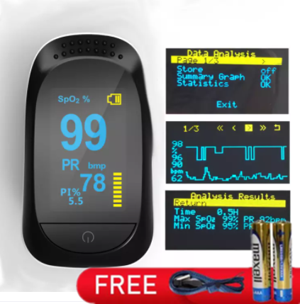 （สีขาว）พร้อมส่ง เครื่องวัดออกซิเจนในเลือด  วัดออกซิเจน วัดชีพจร Fingertip Pulse Oximeter อุปกรณ์ตรวจวัดชีพจร เครื่องวัดออกซิเจนในเลือด Heart Rate Monitor Medical Blood Oxygen