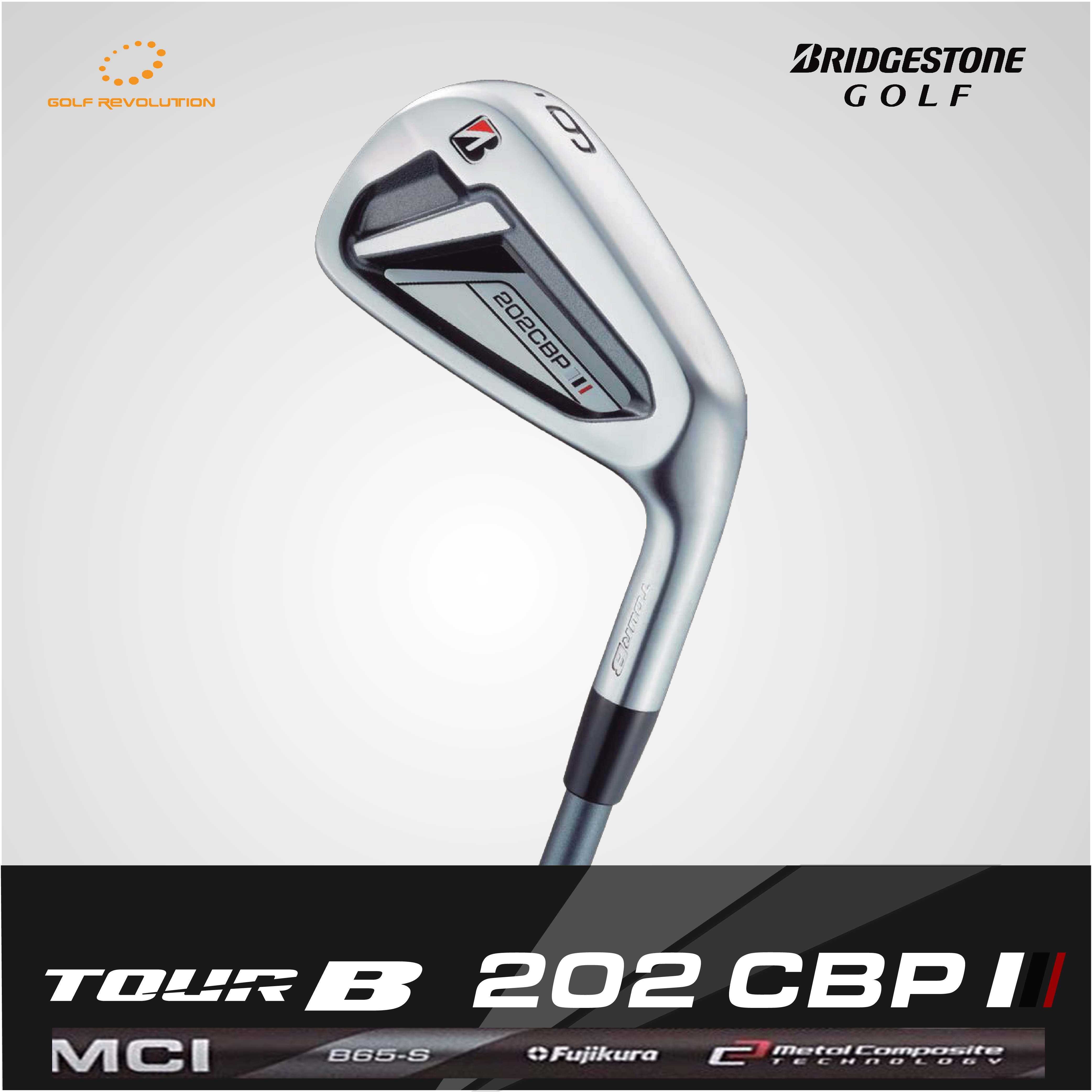เหล็ก Bridgestone golf - NEW Tour B 202CBP iron with MCI-B65 graphite shaft [6 ชิ้น (5-9,PW)]