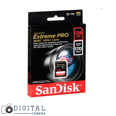 Sandisk EXTREME® PRO V3 128GB SDXC UHS-I Card - 170MB/s รับประกัน 5 ปี