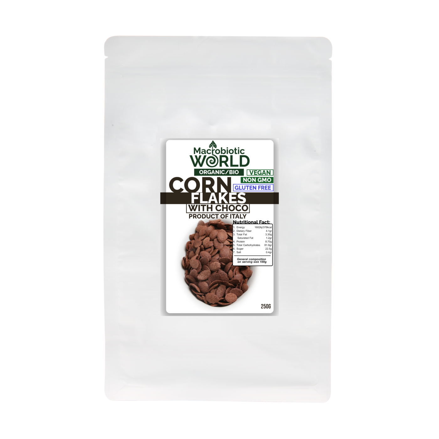 Organic/Bio Corn Flakes with Choco | คอร์นเฟล็ก ช็อคโกแลต 250g