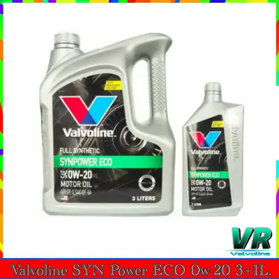 Valvoline น้ำมันเครื่องเบนซิน Valvoline SYNPower ECO 0W-20 สังเคราะห์แท้100% ปริมาณ 3+1 ลิตร