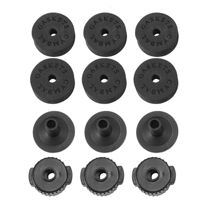 12Pcs Jazz Drum Hi-Hat Cymbal Kit with Cymbal Gaskets,Base,Cymbal Quick Nut Drum Accessories