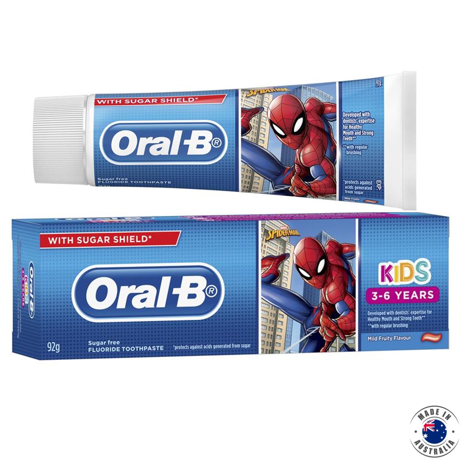 Oral-B Toothpaste Spiderman Kids 3+ Years 92g ยาสีฟันสำหรับเด็กอายุ 3 ...