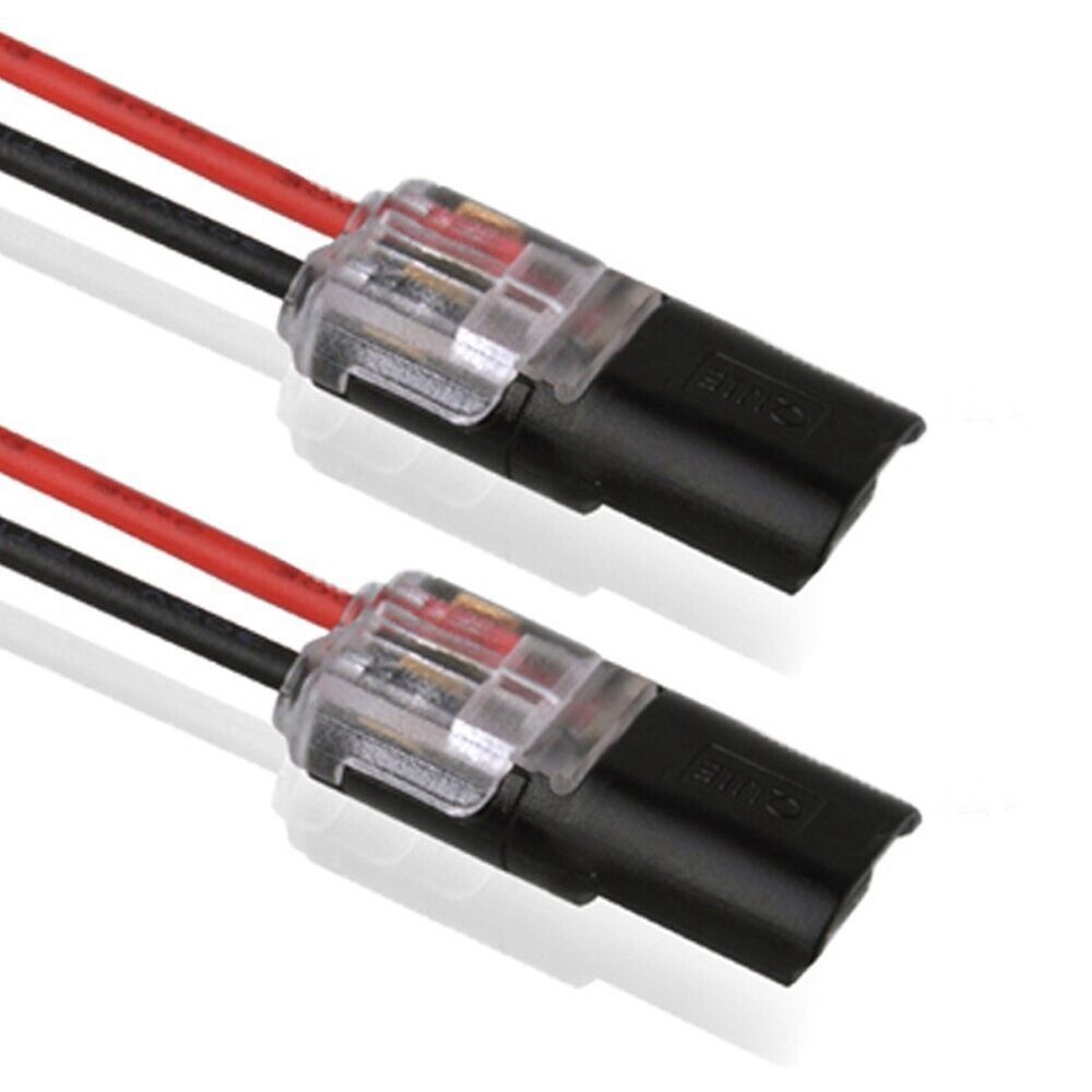 X CRAFT HOME 10pcs 2-Pin Pluggable Double line docking Led Light Wire Connector Cable Crimp Terminals Spring Scotch Lock Terminal Blocks Connectors