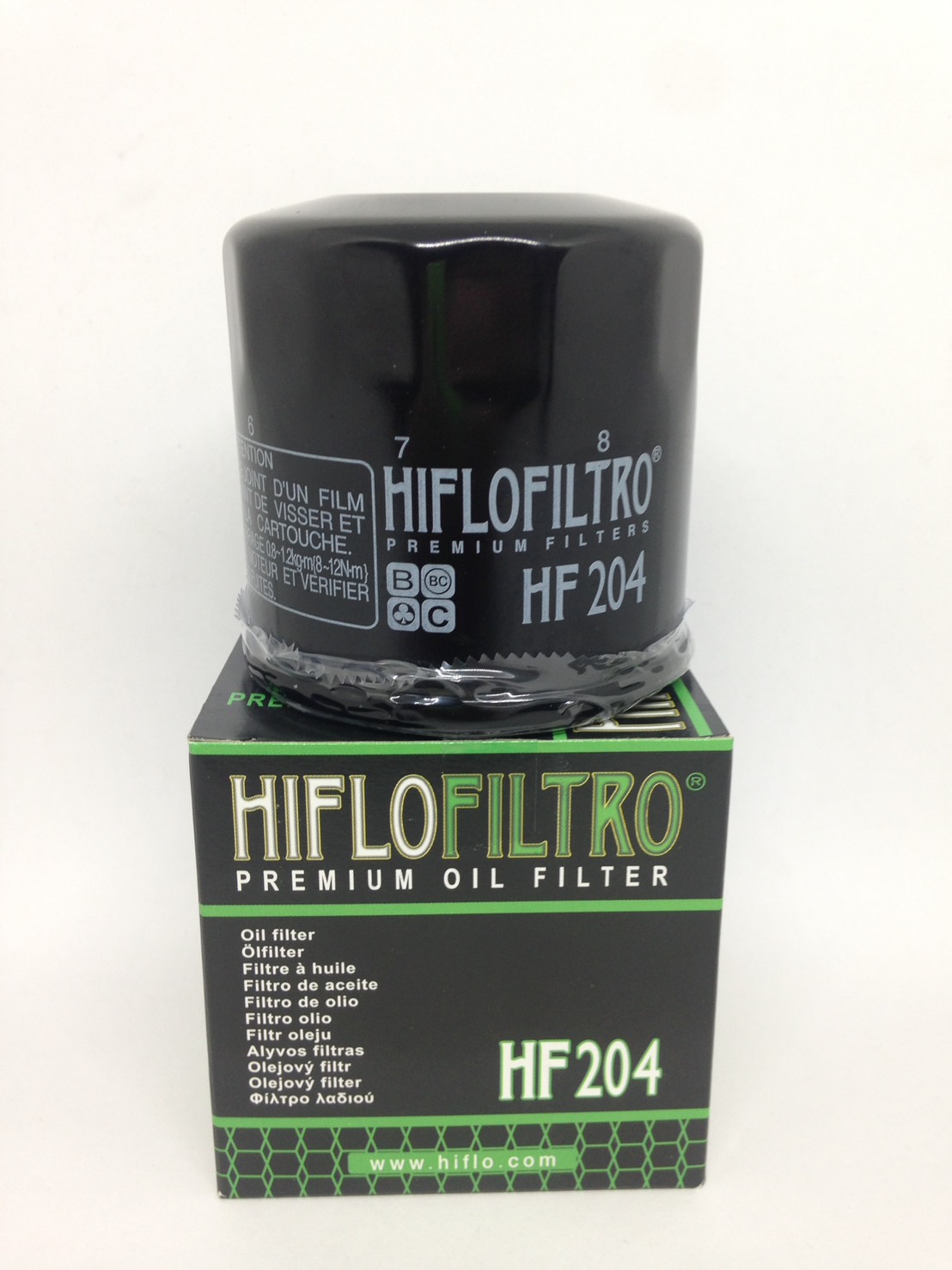 HF204 : HIFLO FILTRO (ไม่มีหัวน๊อต) ไส้กรองน้ำมันเครื่อง สำหรับบิ๊กไบค์ HONDA CBR500X CB650F CBR1000RR, BENELLI, YAMAHA, TRIUMPH