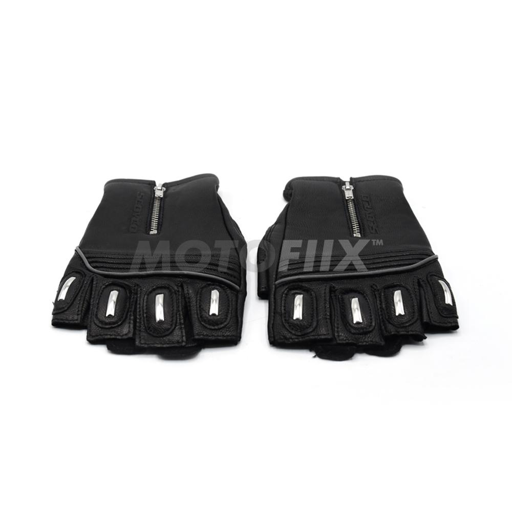 ถุงมือครึ่งนิ้ว SCOYCO รุ่น MC25 SIZE XL สีดำ หนังแกะ