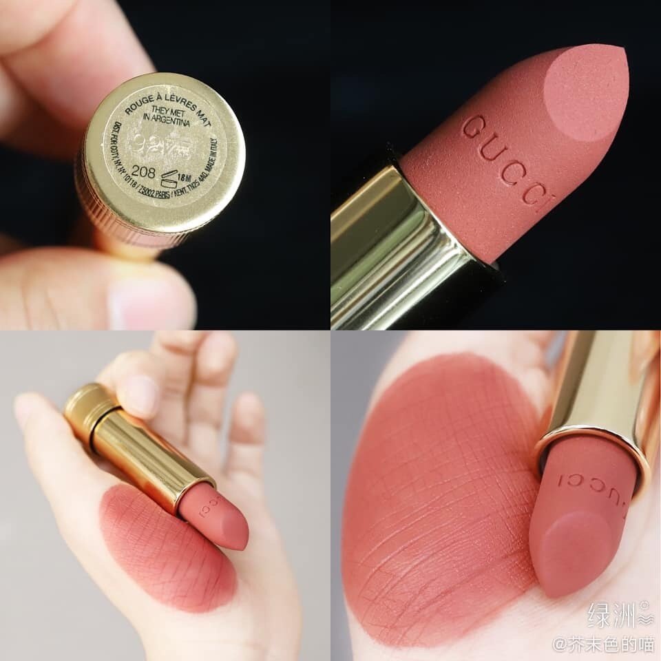 PRE ORDER (ͧ͢ 20-30ѹ) ll Faceluxe ll Gucci Matte lipstick #208 they  met in Argentina | Lazada.co.th
