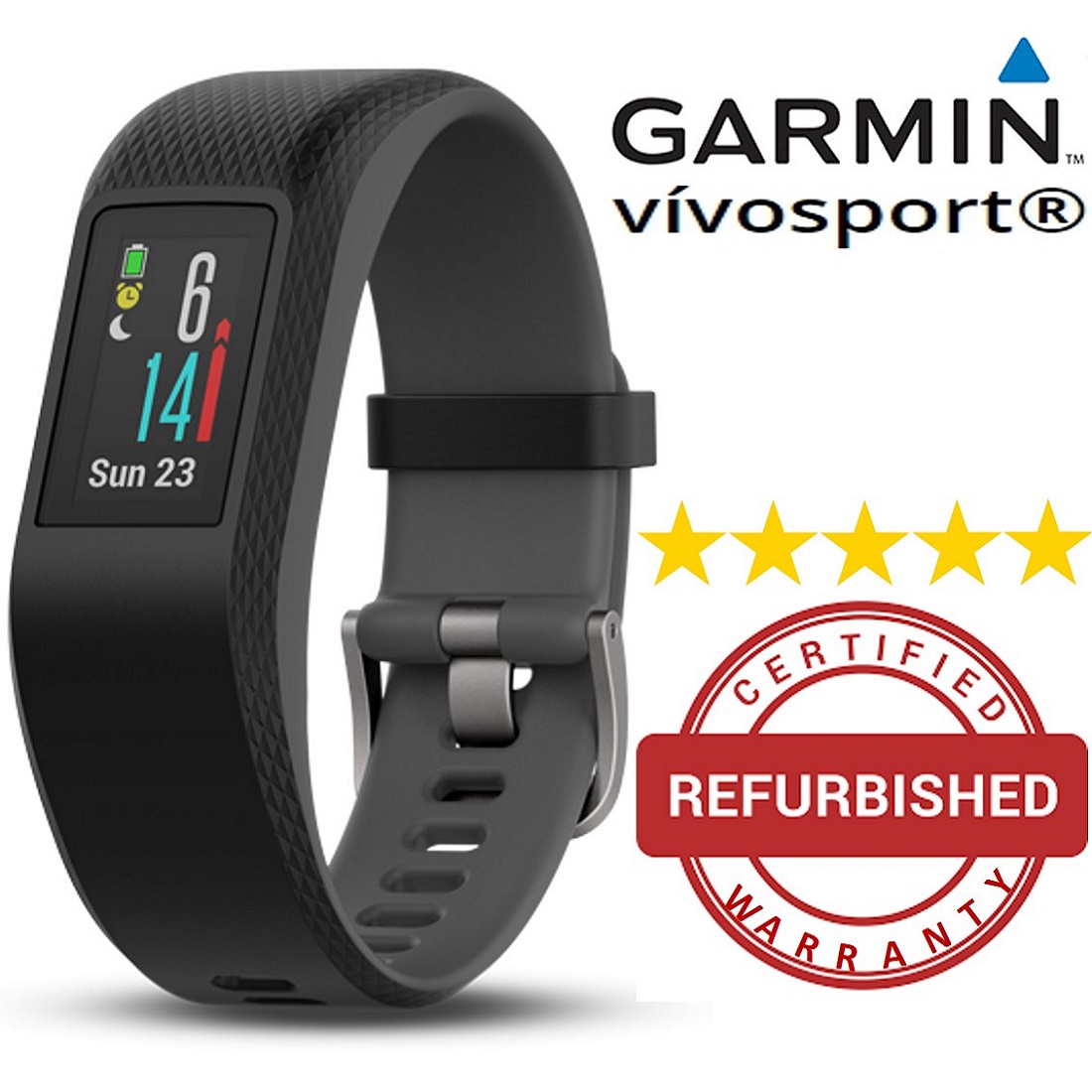 สายรัดข้อมือ Smart watch Garmin vivosport smart activity tracker เชื่อม