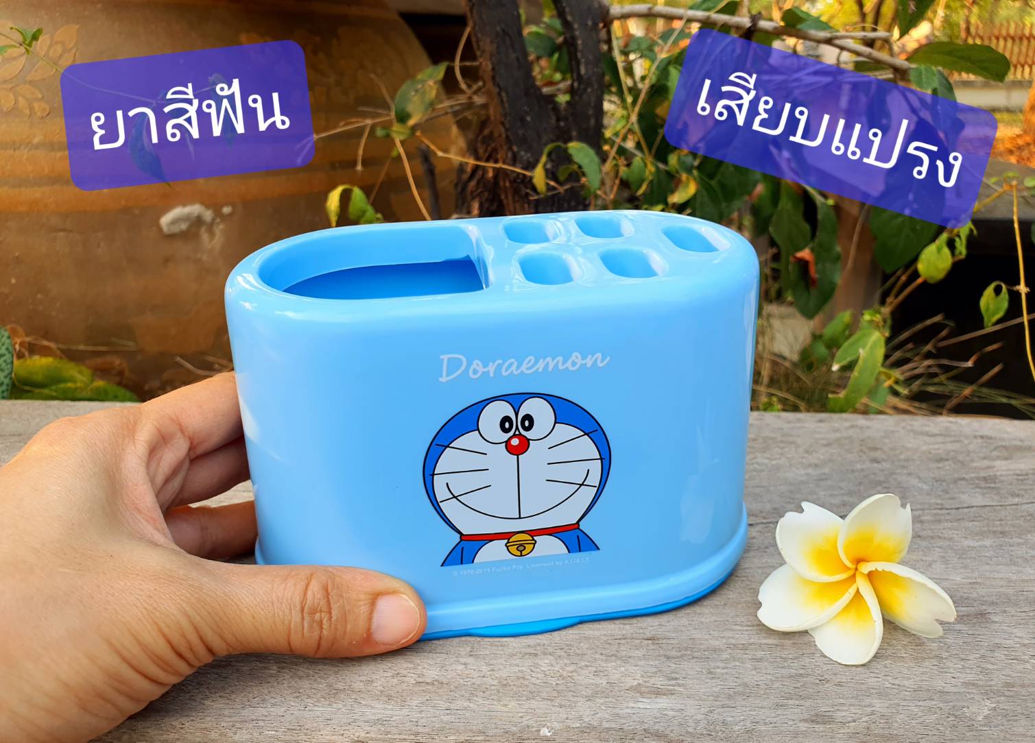 กล่องใส่แปรงสีฟัน  กล่องเสียบแปรงสีฟัน  ยาสีฟัน โดราเอม่อน  กล่องเสียบแปรงสีฟัน  ของใช้โดราเอม่อน  Doraemon