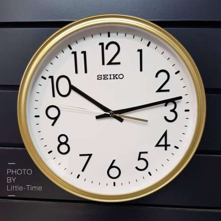 SEIKO นาฬิกาแขวน ขอบสีทอง ขนาด 12 นิ้ว รุ่น QXA736G