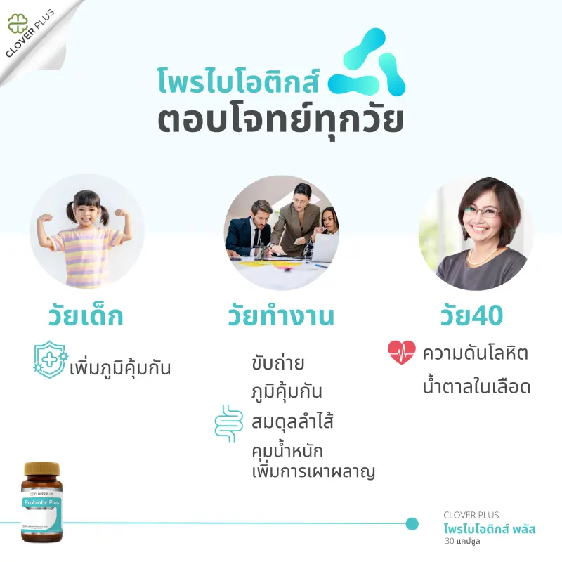 ภาพสินค้าClover Plus Probiotic Plus โพรไบโอติกส์ พลัส 1กระปุก จากร้าน NPS PLUS บน Lazada ภาพที่ 4