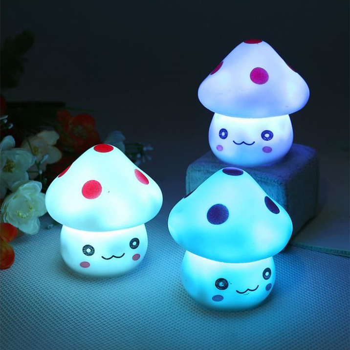 Table Mushroom Lamp For Room Decor: Rechargeable Cordless Glass Bedside...