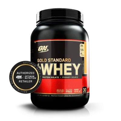 Optimum Nutrition Gold Standard 100% Whey Protein 2 LBS - Strawberry Banana