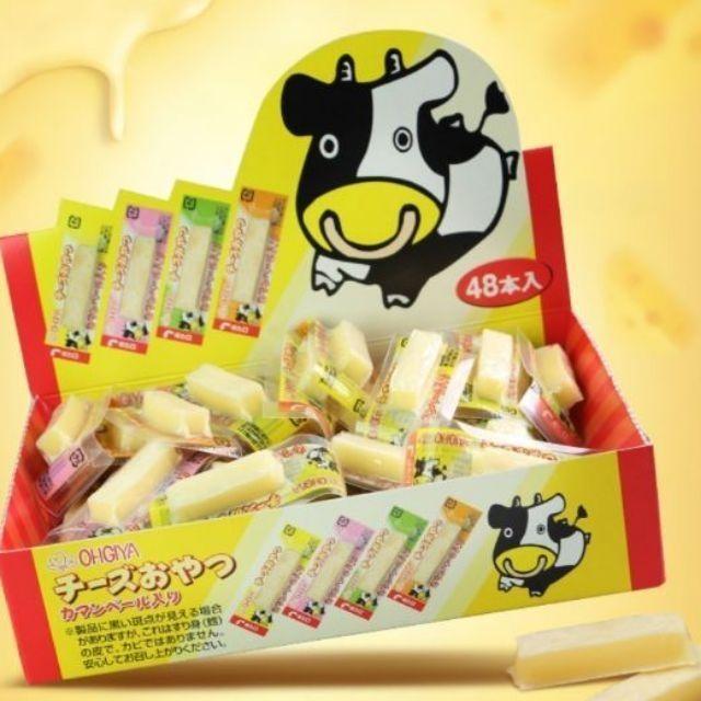 OHGIYA Cheese ( EXP12.2021) ชีสวัว ชีสเม็ดจากฮอกไกโด  ชีสนมวัวญี่ปุ่น นำเข้าจากญี่ปุ่น (1กล่อง 2.4กรัมx48 ชิ้น)