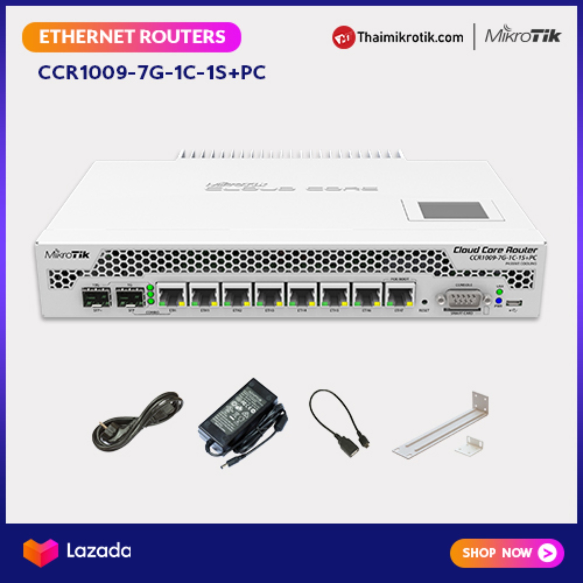 Mikrotik CCR1009-7G-1C-1S+PC - taradnetwork - ThaiPick