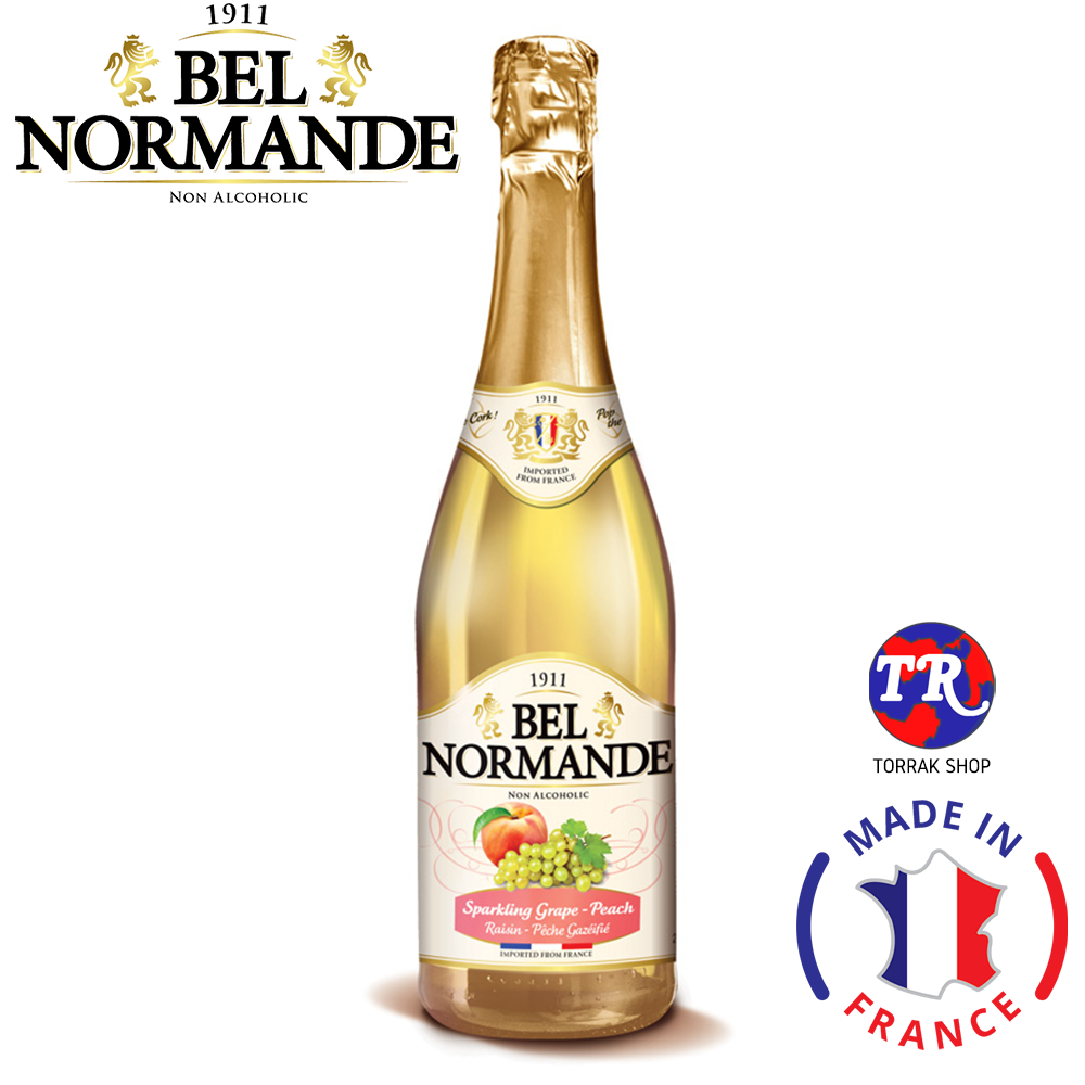 BEL NORMANDE Sparkling Grape-Peach Juice 750ml  เบล นอร์มังดี รส พีช (Nonalc) 750มล