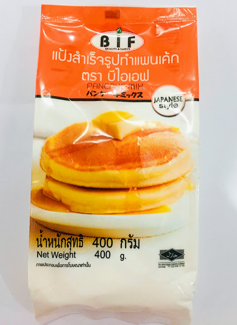 BIF แป้งสำเร็จรูปสำหรับทำแพนเค้ก ตราบีไอเอฟ Pancake Mix สไตล์ญี่ปุ่น 400 g.