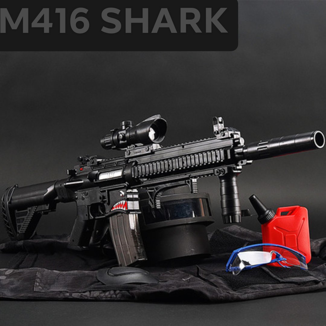 ปืนเจล M416 Shark playerunknown's battlegrounds crystal baby (ปืนของเล่น) ไฟฟ้า