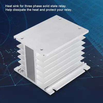 【Clearance price】HLJY Three Phase Aluminum Alloy Heat Sink SSR Dissipation Solid State Relay Heatsink
