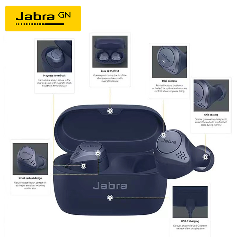 รับประกัน 3 เดือนJabra Elite 75T True Wireless Bluetooth Earbuds