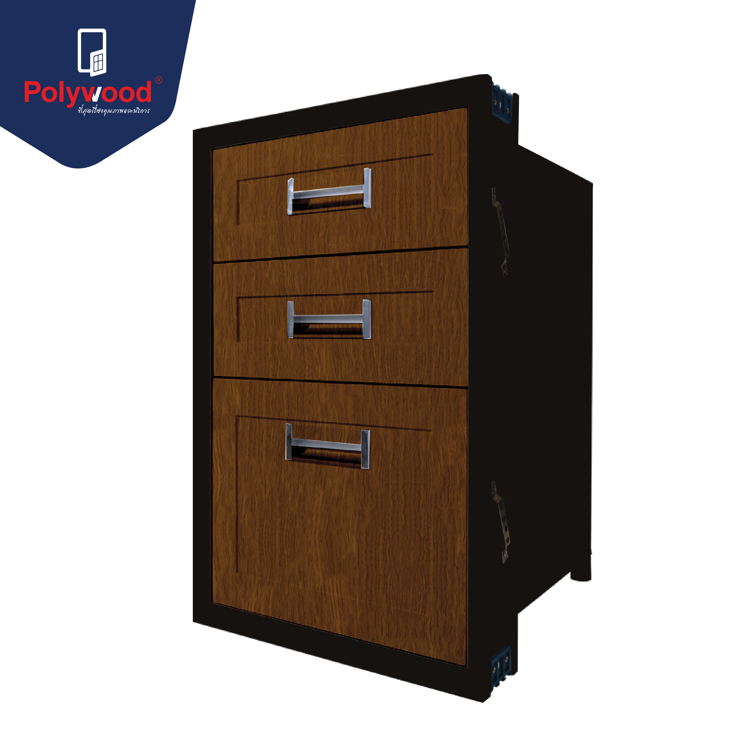 ส่งฟรี!! Polywood โพลีวูด ตู้ลิ้นชัก 3 ชั้น ชุดครัว ABS รุ่น M