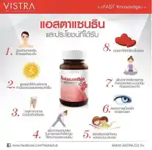 ภาพขนาดย่อของภาพหน้าปกสินค้าVistra Astaxanthin Plus Vitamin E วิสทร้า แอสตาแซนธิน (6 mg.) สาหร่ายแดง พลัสวิตามินอี (30 แคปซูล) จากร้าน DKP_Officialstore บน Lazada ภาพที่ 10