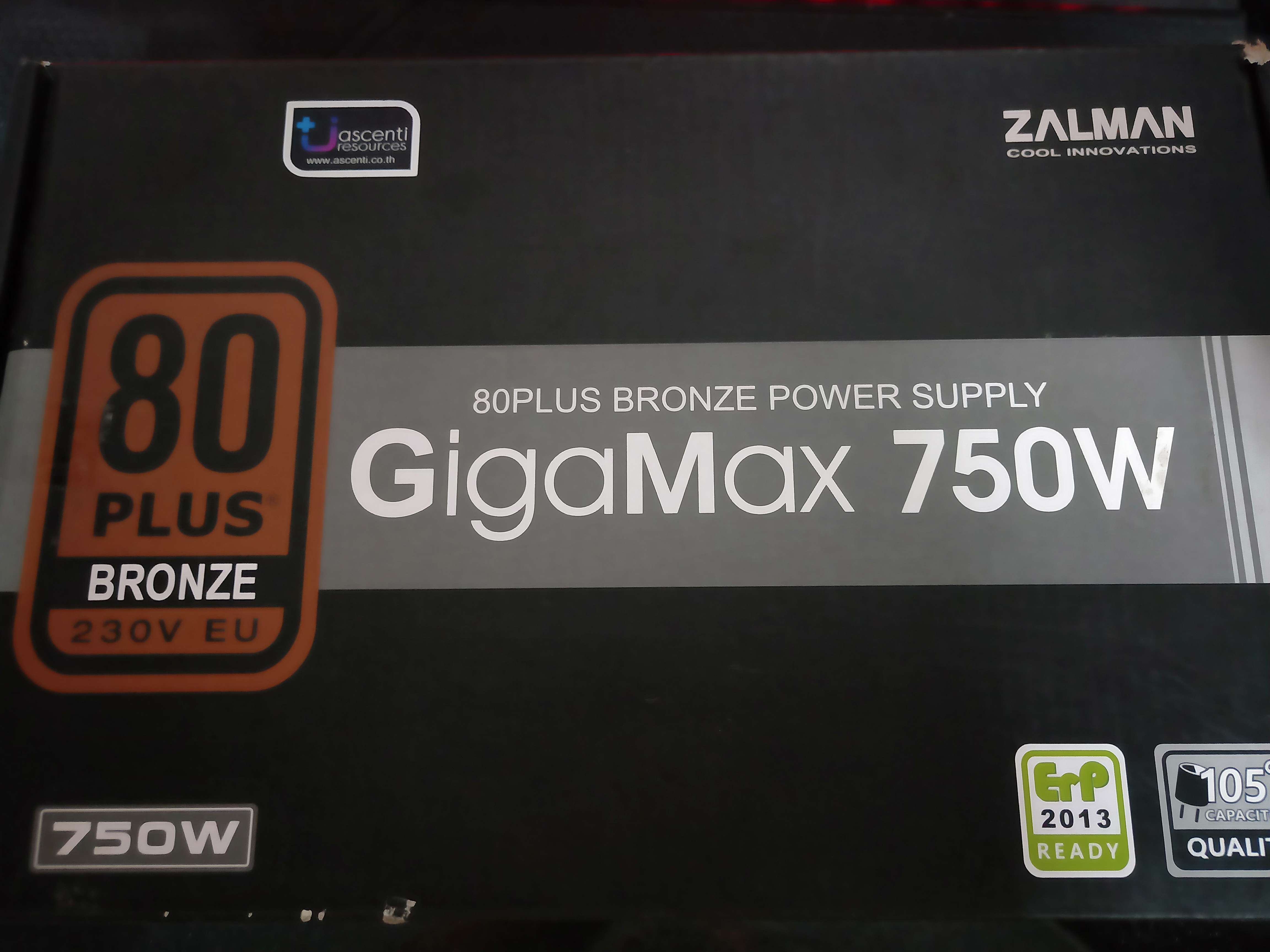 Power Supply 80 Bronze 750w Zalman Gigamax Th 4530