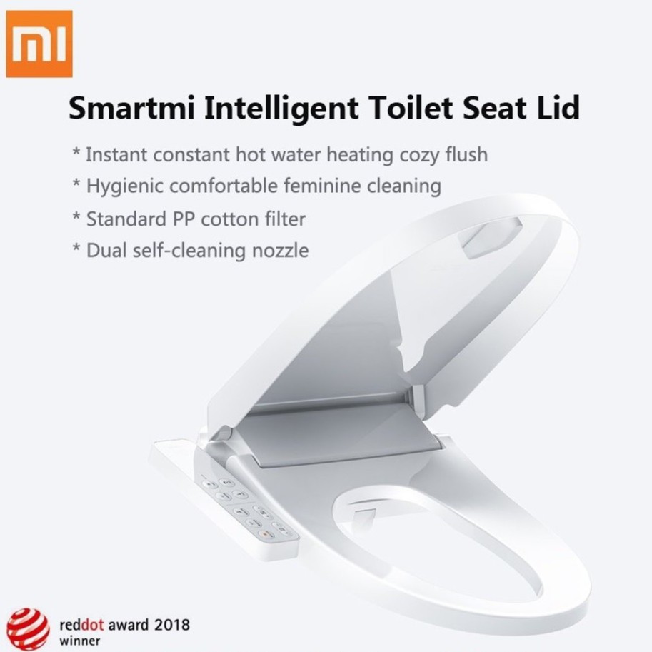 Smartmi Toilet lid Washing Intelligent Temperature ฝารองนั่งชักโครก ฝาชักโครกอัจฉริยะพร้อมไฟ LED