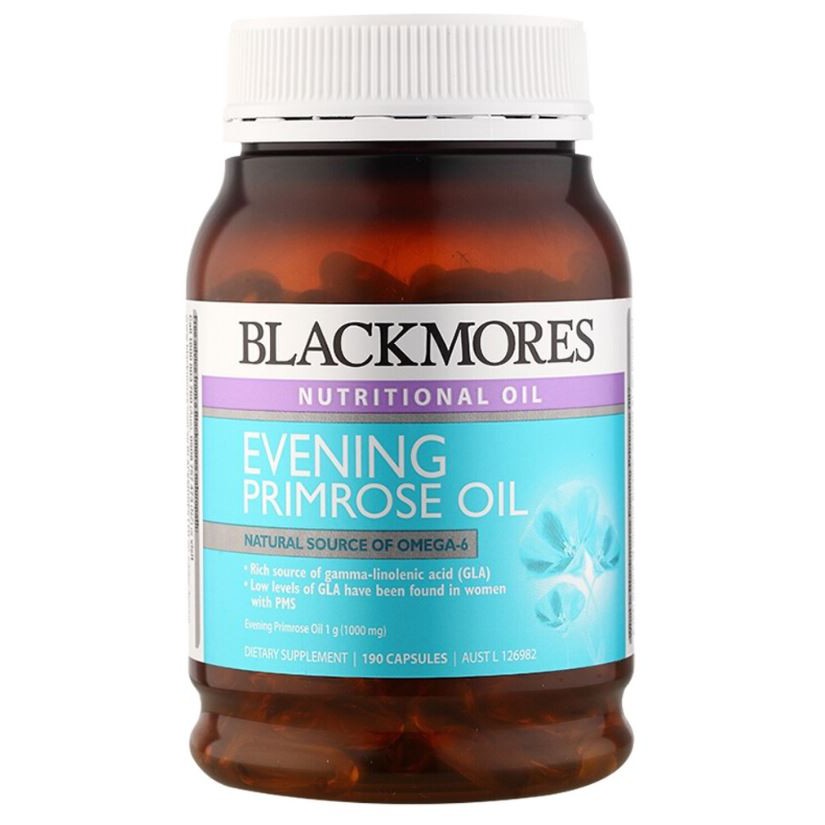 Blackmores Evening Primrose Oil 1000mg 190cap แบล็คมอร์ส อาหารเสริมจากน้ำมันอีฟนิ่งพริมโรส หมดอายุ 2/2022