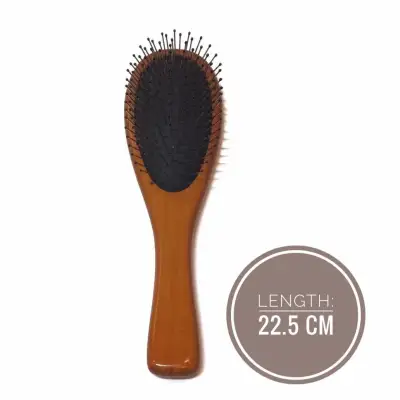 Cushion Brush with Wire Pins (Size L) - Mahogany Colour