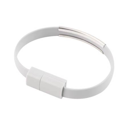 Data cable bracelet สายชาร์จแบบสวมข้อมือ สำหรับ Samsung Android (ขาว)