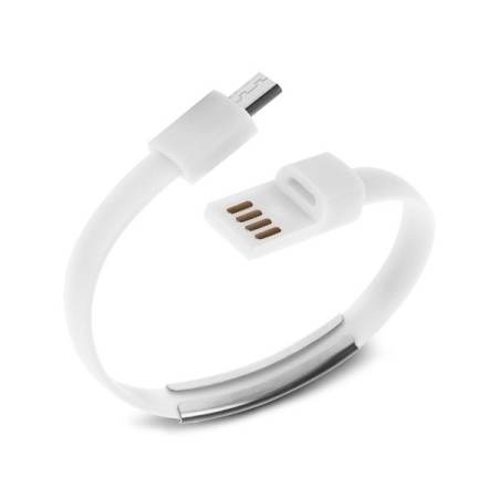 Data cable bracelet สายชาร์จแบบสวมข้อมือ สำหรับ Samsung Android (ขาว)