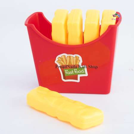 ProudNada Toys ของเล่นเด็กชุดเบอเกอร์ เฟรนฟราย เค้ก TABLEWARE FOOD SUPER Happy Family NO.8806-6