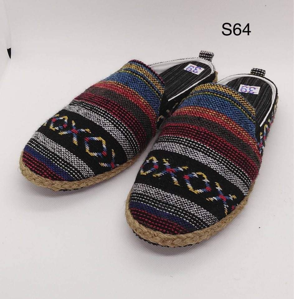 ใหม่ รองเท้าเอสปาดริล รองเท้าผ้าใบแฮนด์เมด อินดี้ วินเทจ แบบสลิปเปอร์