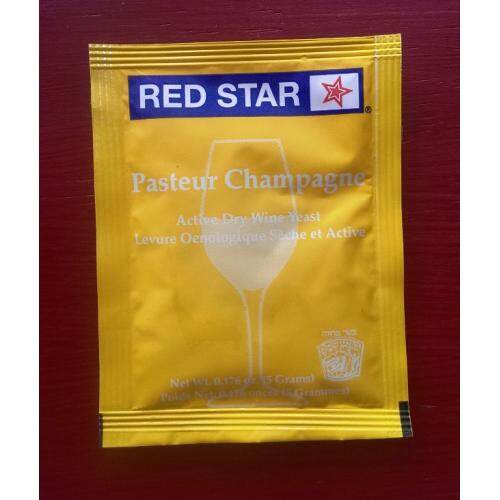 ยีสต์หมักไวน์ RED STAR Pasteur Champagne / Premeir Blanc (ชื่อใหม่) 5 gram ซองสีเหลือง เหมาะสำหรับการหมักไวน์ขาว ไวน์แดง จากผลไม้โดยเฉพาะ องุ่น