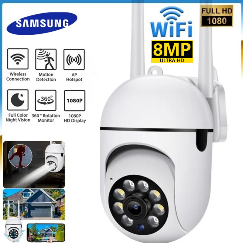 【ET GAME】กล้องวงจรปิด CCTV Camera กล้องวงจรปิด360 wifi V380 Pro 5G คืนวิสัยทัศน์ กล้องวงจรปิด WiFi IP Camera 8MP กลางแจ้ง กันน้ำ กล้องวงจร Full HD wifi camera ราคา 199 บาท*ส่งฟรี