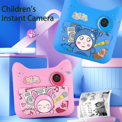 Kids Instant Camera Child Photo Print Cameras Digital 1080P Video Children Camera For Birthday Gifts to Girl Or Boy