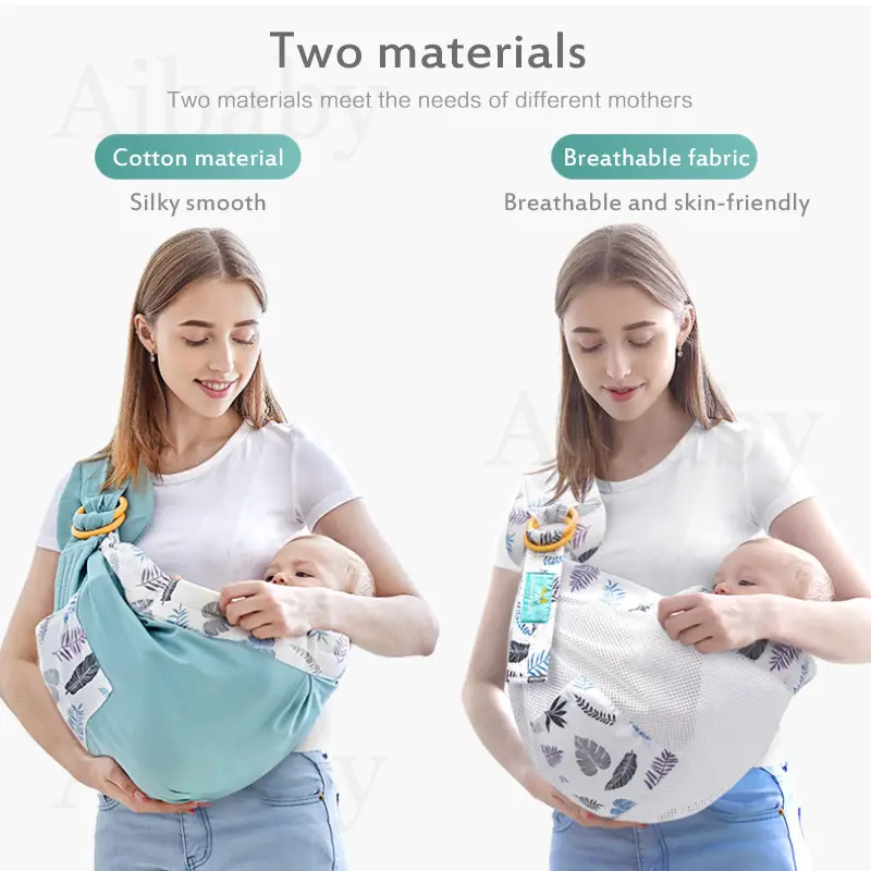 ภาพสินค้าBeige เป้อุ้มเด็ก Baby Carrier ระบายอากาศเบา กระเป๋าอุ้มเด็ก 0-30kg ผ้าอุ้มเด็กกระเป๋าของ 2ห่วงล็อค เป้อุ้มเด็กทารกแรกเกิดเบาสบายผ้าอุ้มนอน จากร้าน Aibaby บน Lazada ภาพที่ 5