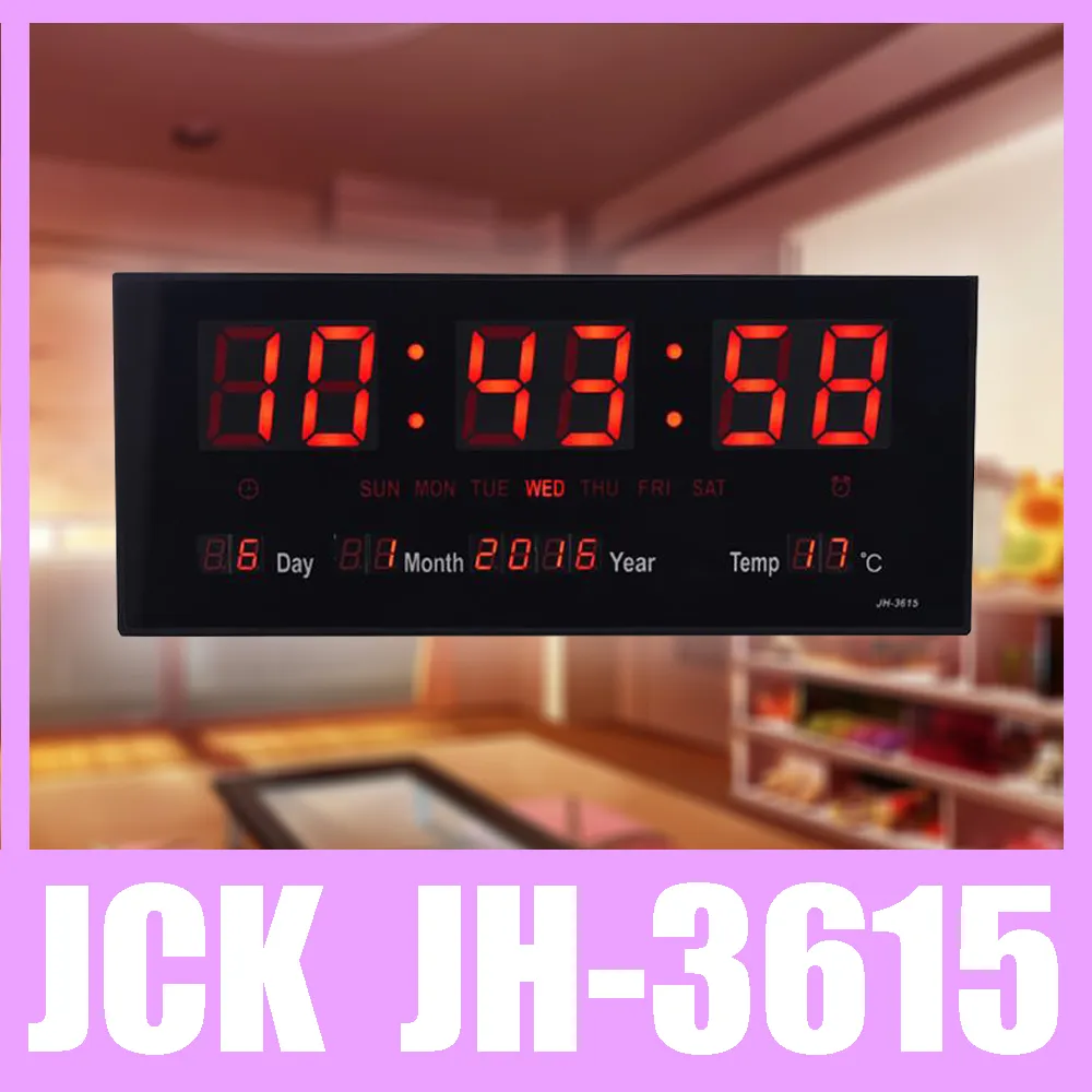 นาฬิกาดิจิตอล LED รุ่น3615  ตัวเลขสีแดง 36x15.5x3cm  LED DIGITAL CLOCK นาฬิกาแขวน นาฬิกาตั้งโต๊ะ 3615