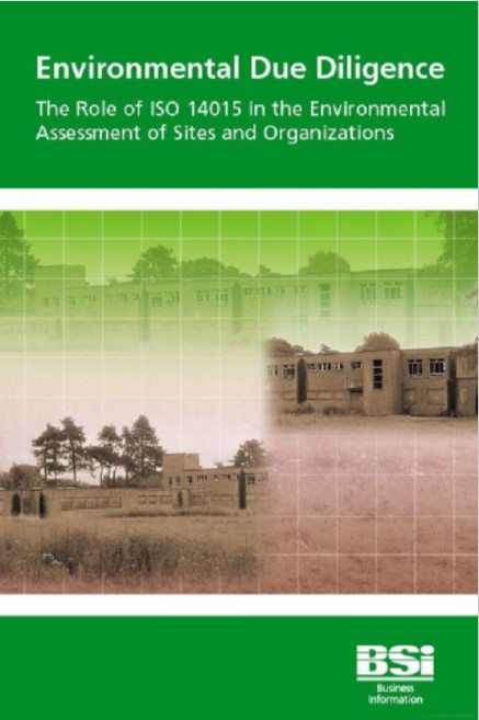 ENVIRONMENTAL DUE DILIGENCE. THE ROLE OF ISO 14015 IN THE ENVIRONMENTAL ASSESSMENT OF SITES AND ORGANIZATIONS (PAPERBACK) Author: Nigel Carter Ed/Yr: 1/2004 ISBN: 9780580442964