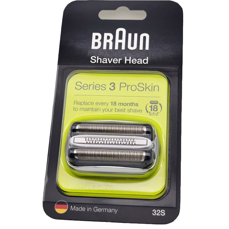 Braun 32B 32S Razor Replacement Foil & Cutter Cassette 32B Series 3 320 330 340 350CC Black Shaving Heads ราคา 1,560 บาท*ส่งฟรี