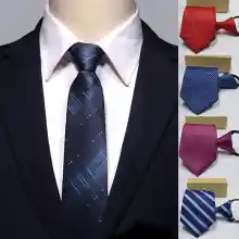 ภาพขนาดย่อของภาพหน้าปกสินค้าเนคไท ไม่ต้องผูก แบบซิป Men Zipper Tie Lazy Ties Fashion 8cm Business Necktie For Man Skinny Slim Narrow Bridegroom Party Dress Wedding Necktie Present จากร้าน Soya&Than Shop บน Lazada ภาพที่ 2