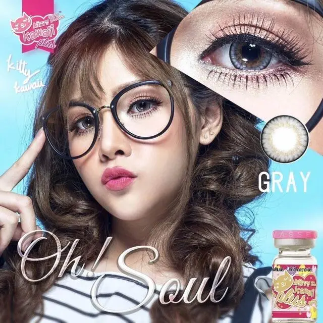 คอนแทคเลนส์ kitty kawaii (Oh soul) Big/mini (*สอบถามเพิ่มเติมใน Chat)